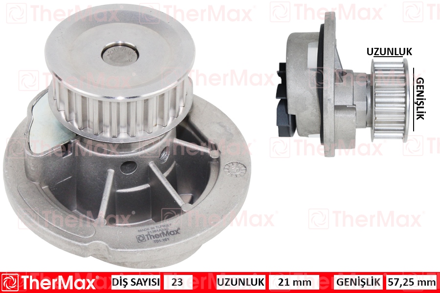 THERMAX DEVİRDAİM ASTRA G-VECTRA B-C-CORSA C-ZAFIRA-COMBO 05 1.4 16V-1.6 16V X14-Z14-X16-Z16 PA541A T 1334077-6334035-9199592-93182038 OEM: 1334077-6334035-9199592-93182038 - THERMAX T01.161 kodlu oto yedek parça görseli