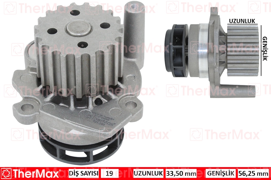 THERMAX DEVİRDAİM CADDY-GOLF 5-JETTA-PASSAT-POLO-TRANSPORTER T5-FABIA-OCTAVIA-IBIZA 1.9TDI AXB-BJB-BXE 04-10 045121011F-045121011H-1459215 OEM: 045121011F-045121011H-1459215 - THERMAX T01.163 kodlu oto yedek parça görseli