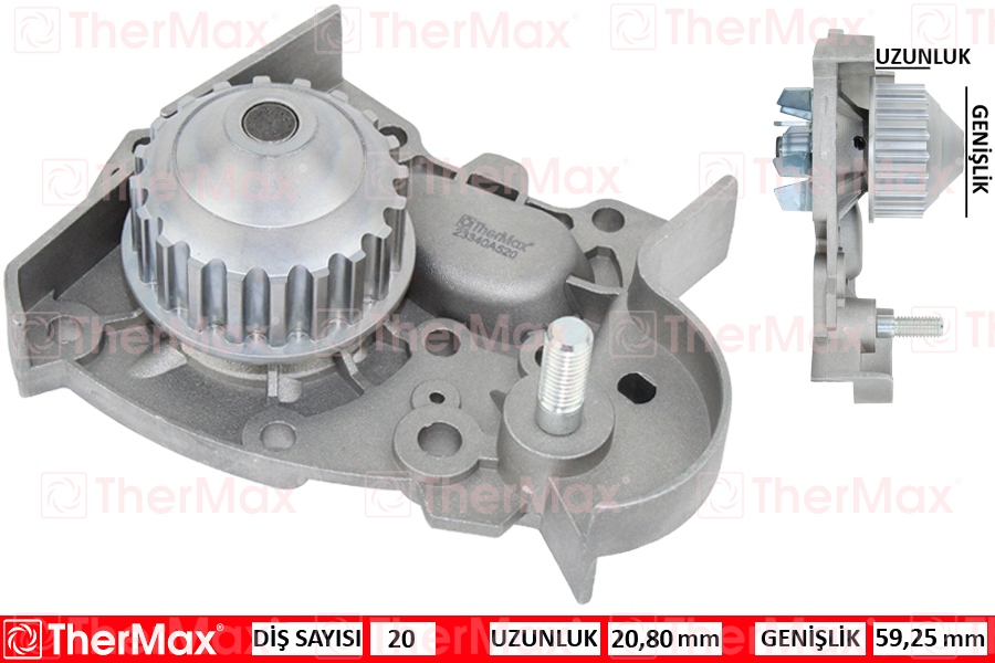 THERMAX DEVİRDAİM KNG 97 CLIO II 98-05 MGN 96 E7J RN-RT-RXE 1.4 PA633 T 8200146301-7700866518 OEM: 8200146301-7700866518 - THERMAX T01.176 kodlu oto yedek parça görseli
