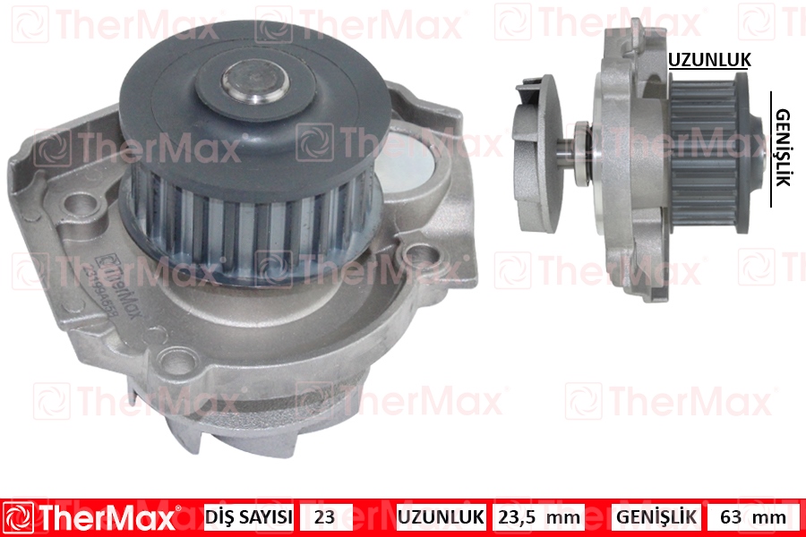 THERMAX DEVİRDAİM ALBEA-PUNTO-LINEA-IDEA-STILO-BRAVA-YPSILON 1.2/1.4 16V PA866 T 46520401-55184081-55186602-55284051 OEM: 46520401-55184081-55186602-55284051 - THERMAX T01.177 kodlu oto yedek parça görseli