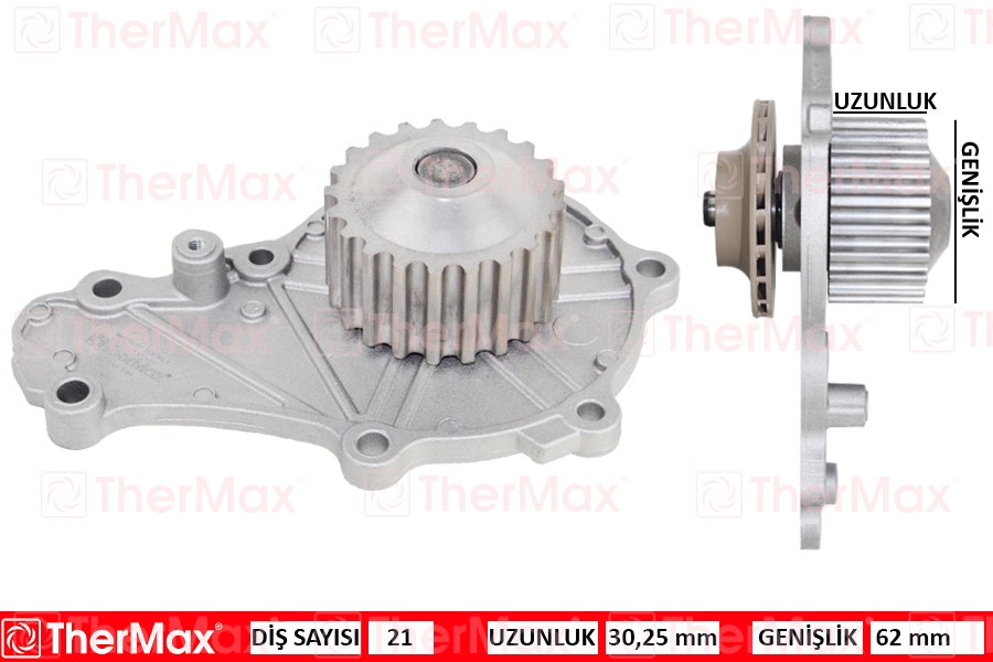 THERMAX DEVIRDAIM FIESTA 1.4 TDCI 02 08 FUISON 02 12 P.206 307 BIPER1.4HDI C1-C2-C3-DS3-XSARAII- NEMO-BIPPER-206-206 -207-208-307 1.4 HDI DV4 1609417380-1201.G8-2S6Q8591BA OEM: 1609417380-1201.G8-2S6Q8591BA - THERMAX T01.180 kodlu oto yedek parça görseli