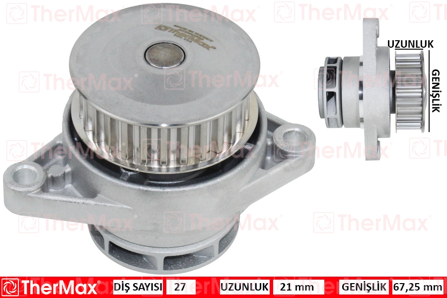 THERMAX DEVİRDAİM GOLF III-POLO-CORDOBA-IBIZA 1.6 75 HP 98-02 AEE-AEX-ALM T OEM: 030121005N-030121008K-030121005T - THERMAX T01.194 kodlu oto yedek parça görseli