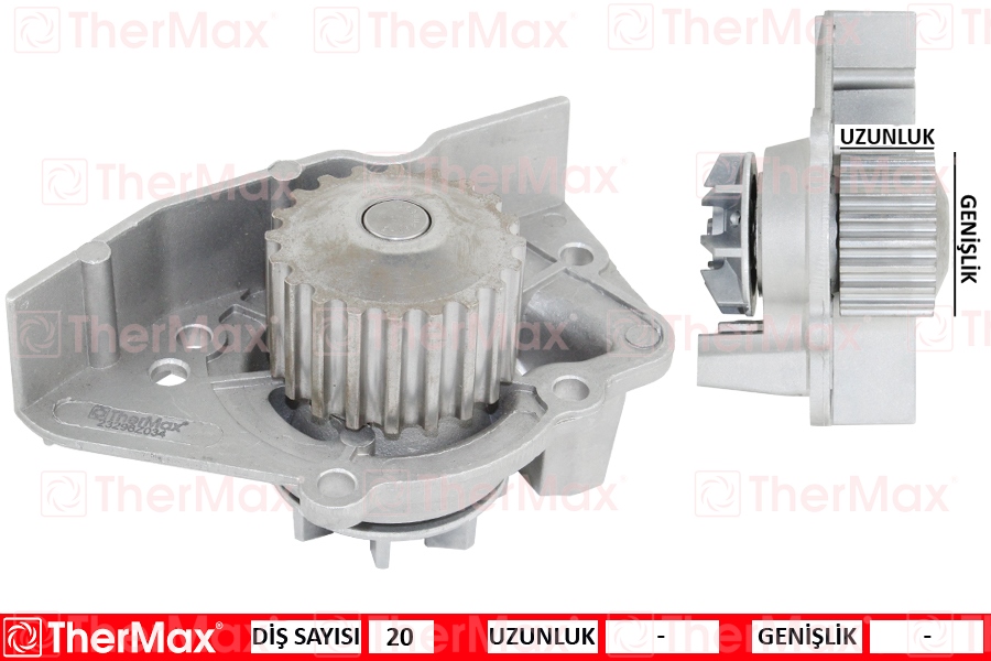THERMAX DEVİRDAİM PEJO XSARA 1.8 BX ZX XANTIA 1.8 306 406 806 BERLINGO 1.8 ULYSSE 1.8 EXPERT PARTNER 1201.50-1201.61-9565656788-95656567 OEM: 1201.50-1201.61-9565656788-95656567 - THERMAX T01.301 kodlu oto yedek parça görseli