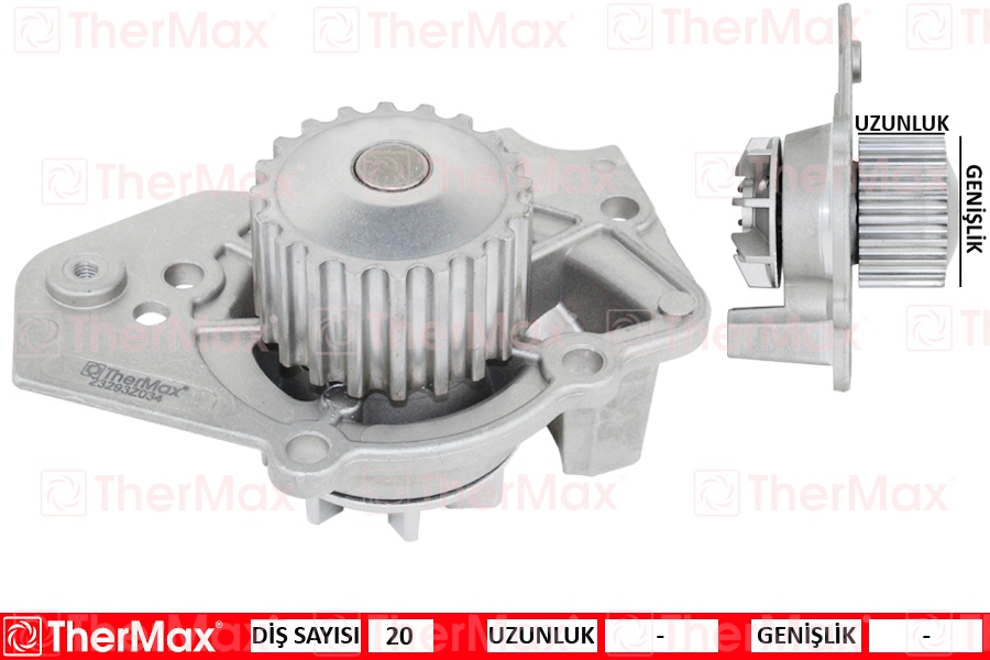 THERMAX DEVİRDAİM PEJO 205 1.6-1.6 GTI-1.8-1.9GTI 84-87 305-309-405 CITROEN BX-XB 1201.63-1201.39-95655207-1201.59 OEM: 1201.63-1201.39-95655207-1201.59 - THERMAX T01.303 kodlu oto yedek parça görseli