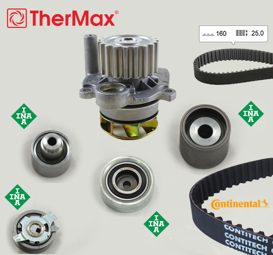 THERMAX DEVİRDAİMLİ EKSANTRİK GERGİ KİTİ CRAFTER-T6-A3-JETTA-CADDY-POLO-PASSAT 1.2-1.6-2.0 TDI CAYB/C/D-CAAB OEM: 03L198119A-03L198119B-03L198119C - THERMAX T15.173 kodlu oto yedek parça görseli