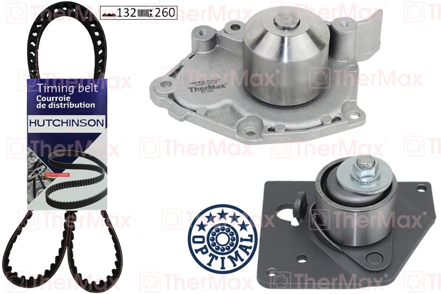 THERMAX DEVİRDAİMLİ EKSANTRİK GERGİ KİTİ MGN II 2.0 16V F4R -LGN II-TRAFIC-MASTER-MOVANO-VIVARO1.9DCİ T OEM: 7700111675-7701472182-91159773 - THERMAX T15.191 kodlu oto yedek parça görseli