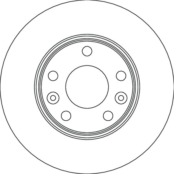 TRW FREN DİSK ÖN RENAULT EXPRESS 21> DACIA DUSTER II 18> NISSAN JUKE 20> OEM: 402069741R-4020600Q2D-402063140R - TRW DF4637 kodlu oto yedek parça görseli