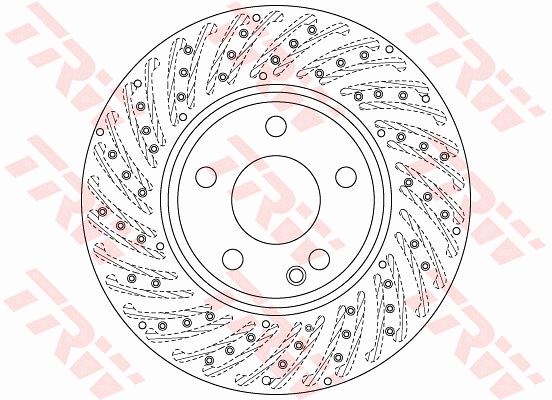 TRW FREN DISKI ON MERCEDES W176 W246 C117 X117 X156 OEM: A2464212512 - TRW DF6262S kodlu oto yedek parça görseli