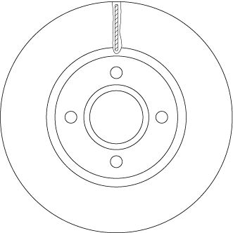 TRW ON FREN DISK AYNASI B MAX 12 FIESTA VI 13 TRANSIT COURIER 14 OEM: AY111125AA-EY161125BA-1833857 - TRW DF6509 kodlu oto yedek parça görseli