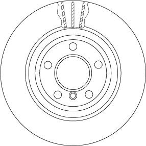TRW FREN DISKI ARKA BMW F10 F11 F18 OEM: 34216898733 - TRW DF6617S kodlu oto yedek parça görseli