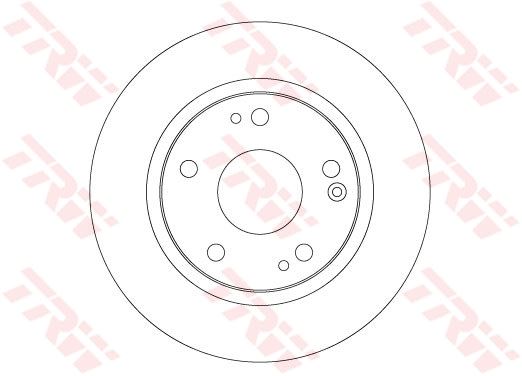 TRW ARKA FREN DİSKİ DOLU TİP HONDA CIVIC 1.6L R16B2 SEDAN FC5 kasa 16- / CIVIC 1.5L L15B7 FK7 kasa 17- 260 çap x 5 bijon - Takım disk fiyatıdır OEM: 42510TEAT01-42510TETH00-42510TBAA00 - TRW DF6704 kodlu oto yedek parça görseli