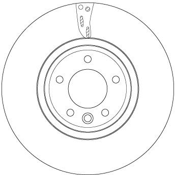 TRW FREN DISKI ON LAND ROVER DISCOVERY L462 RANGE ROVER SPORT L494 L405 OEM: LR081594 - TRW DF6954S kodlu oto yedek parça görseli
