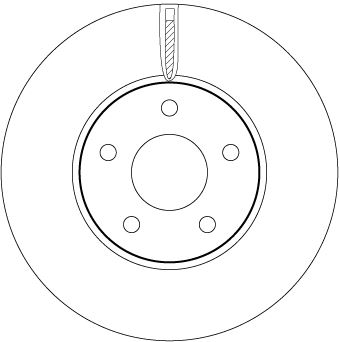 TRW ON FREN DISK AYNA FOCUS IV 17 OEM: JX611125AEB-2305503-JX611125AEA - TRW DF6975 kodlu oto yedek parça görseli