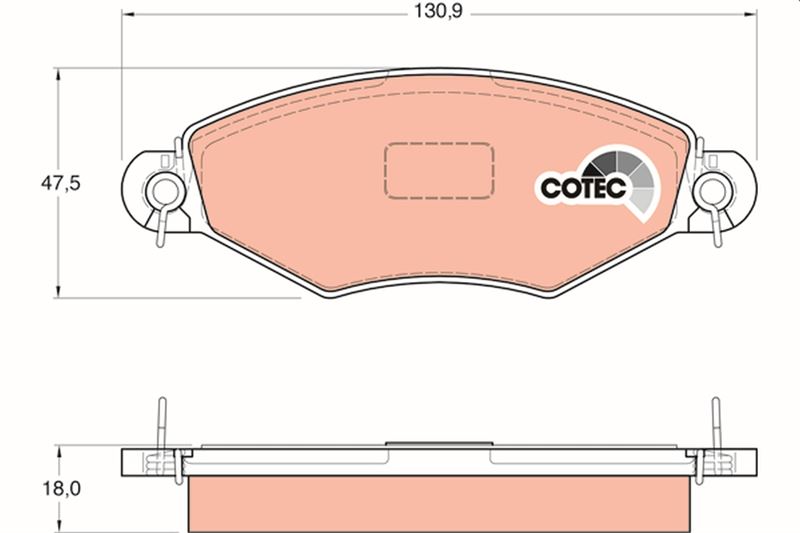 TRW ÖN FREN BALATASI PEUGEOT P206 1.4 1.6 09/98 P306 1.4 1.6 5/93 OEM: 4254.94-421.91-4253.20-WVA23205 - TRW GDB1361 kodlu oto yedek parça görseli