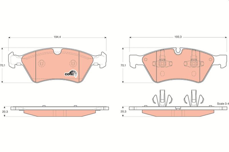 TRW FREN BALATASI ON MERCEDES W211 S211 W164 W251 OEM: A0044204020 - TRW GDB1642 kodlu oto yedek parça görseli