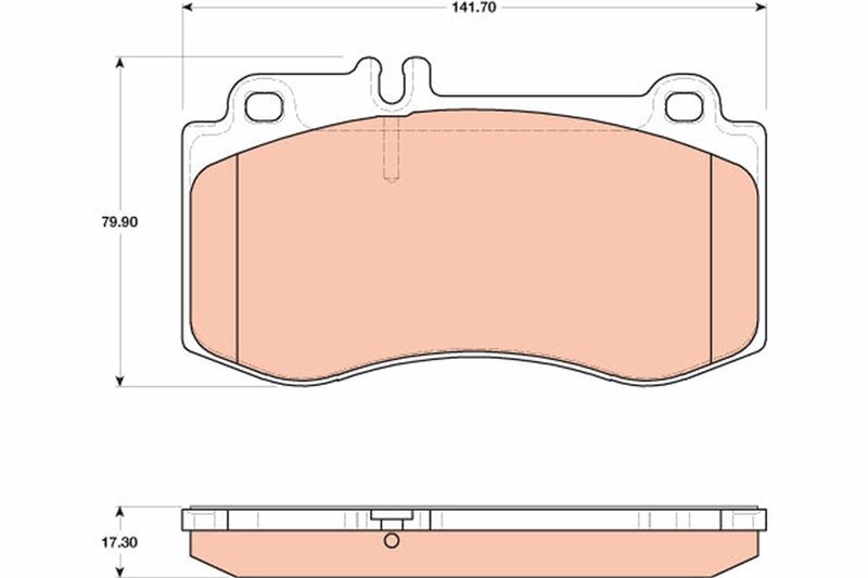 TRW FREN BALATASI ON MERCEDES C218 X218 W212 S212 OEM: A0074204920 - TRW GDB1822 kodlu oto yedek parça görseli