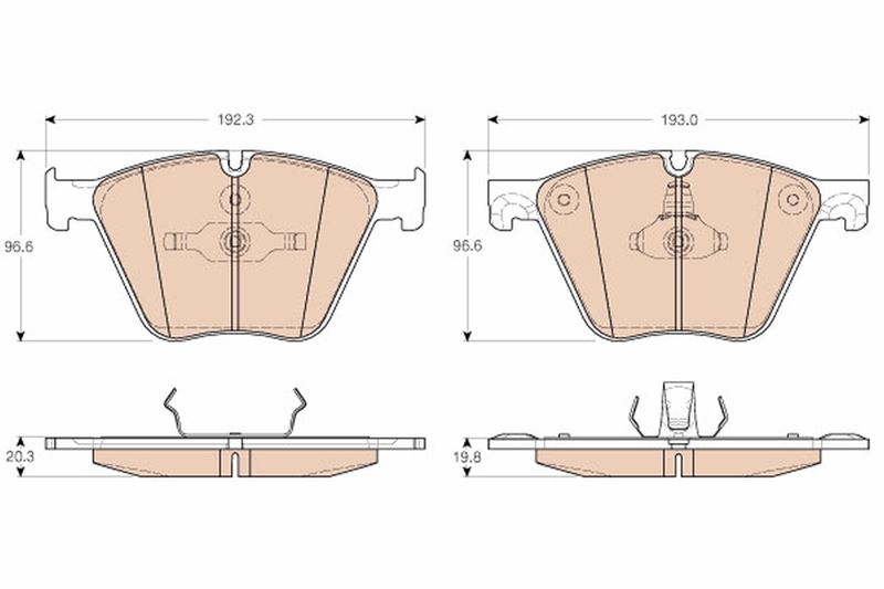 TRW FREN BALATASI ON BMW E70 E71 F15 F01 E71 E72 OEM: 34116783554 - TRW GDB1964 kodlu oto yedek parça görseli