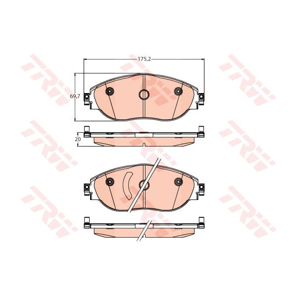 TRW ÖN FREN BALATA ARTEON-PASSAT-TIGUAN 2014 OEM: 3Q0698151 - TRW GDB2219 kodlu oto yedek parça görseli