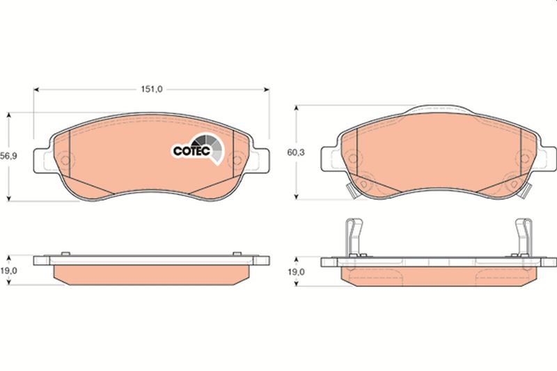 TRW ÖN FREN BALATA HONDA CR-V 1.6L N16A2 RE6 İ-DTEC dizel 4x2 13- / 2.0L R20 benzinli otomatik vites RE5 07-15 OEM: 45022SWWG00-45022SWWG01-45022SWWG02 - TRW GDB3445 kodlu oto yedek parça görseli