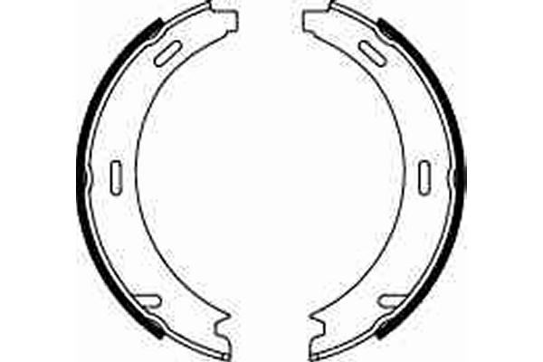 TRW FREN BALATASI ARKA PARK FRENI MERCEDES W201 W124 W168 W169 W245 W414 W202 W203 C209 W461 OEM: A1244200720 - TRW GS8208 kodlu oto yedek parça görseli