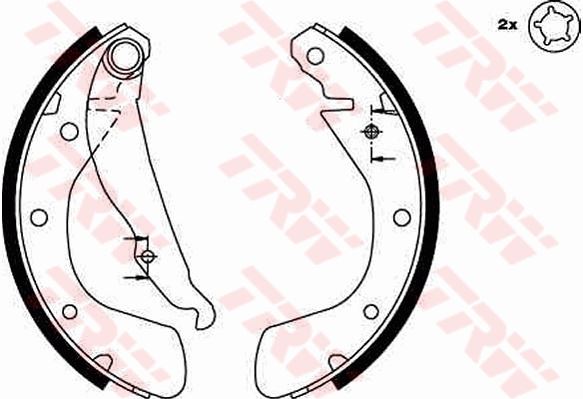 TRW ARKA PABUÇ BALATA CORSA B 3.93-9.00 CORSA C 00-12.09 TIGRA 94-00 ASTRA F 92-9.98 200x28 OEM: 1605952-1605041-1605052 - TRW GS8542 kodlu oto yedek parça görseli