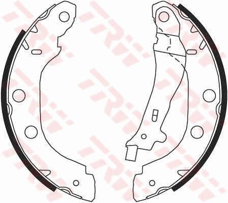 TRW ARKA PABUÇ BALATA KNG 1.2 1.5DCİ 1.6 1.9 97 05 NISSAN PRIMERA 1.6 1.8 2.0TD 96-01 228x42 OEM: 7701207556-7701208063-440603J325 - TRW GS8655 kodlu oto yedek parça görseli