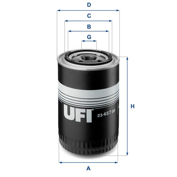 UFI YAĞ FİLTRESİ DUCATO II 02-06 -BOXER II 02-06 -JUMPER II 02-06 -DAILY 02-06 OEM: 71740064-2992188-1109.Y6-1109.Y5 - UFI 2345700 kodlu oto yedek parça görseli