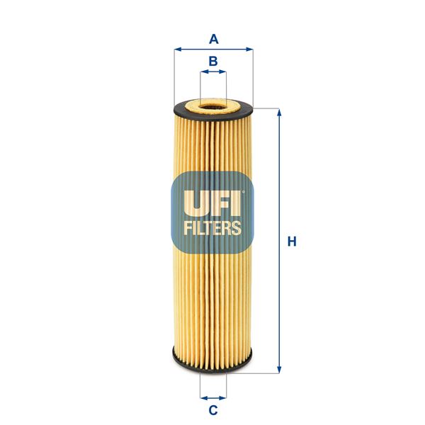 UFI YAG FILTRESI MERCEDES M271 W203 CL203 S203 C209 A209 W204 S204 W211 W212 R171 OEM: A2711800109 - UFI 2505000 kodlu oto yedek parça görseli