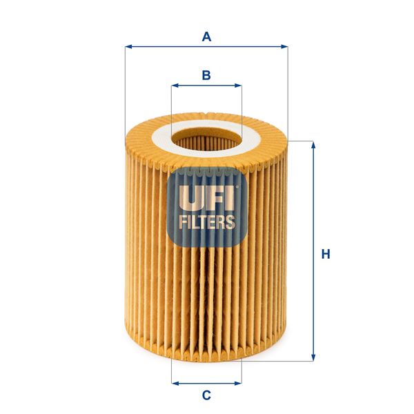 UFI YAĞ FİLTRESİ ASTRA H-ASTRA J-MOKKA-ZAFIRA-CORSA D-MERIVA-CRUZE 1.7 CDTI 16V Z17DTJ-A17DTJ-DTR-DTC- DTE-DTF OEM: 5650375-98018448 - UFI 2508500 kodlu oto yedek parça görseli