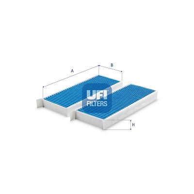 UFI POLEN FİLTRESİ ASTRA L 21 P308 II-III 13 P508 18 KARBONLU 9822326680-9804163480-1612920480 OEM: 9822326680-9804163480-1612920480 - UFI 3425400 kodlu oto yedek parça görseli
