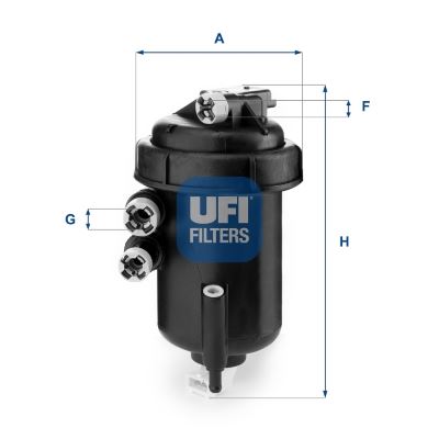 UFI YAKIT FİLTRESİ KUTULU DUCATO-BOXER-JUMPER 2.0-2.8JTD-HDI 02 OE 1345983080-1901.80 OEM: 1345983080-1901.80 - UFI 5512700 kodlu oto yedek parça görseli