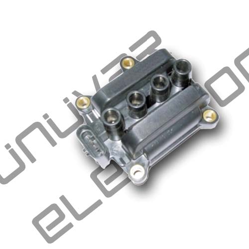 UNUVAR ATEŞLEME BOBİNİ RENAULT CLIO II 01 CLIO III 05 TWINGO 01 1.2 16V D4F.7.06-D4F.7.12 OEM: 8200084401-8200025256-8200702693 - UNUVAR 151408-2 kodlu oto yedek parça görseli