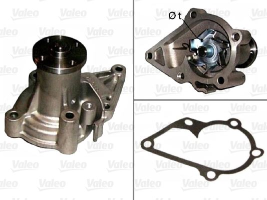 VALEO DEVİRDAİM SU POMPASI HYUNDAI ACCENT ADMIRE ERA 1.4L 1.5L 1.6L G4EE G4EB G4ED 01-10 / ELANTRA 01-> / GETZ 06-10 / MATRIX 01->/ KIA CERATO 04-> / RIO 05-> OEM: 2510026900-2510026901-2510026902 - VALEO 506813 kodlu oto yedek parça görseli