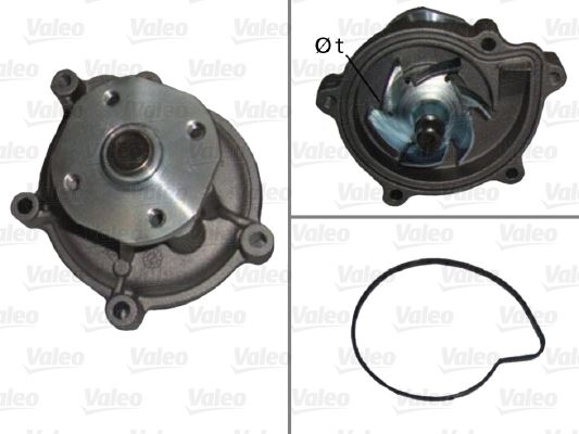 VALEO DEVIRDAIM POMPASI MERCEDES M266 W169 W245 . SMART FORFOUR 454 04 06 . MITSUBISHI COLT VI 1.5DID 02 12 OEM: A2662000820-MN960330 - VALEO 506899 kodlu oto yedek parça görseli