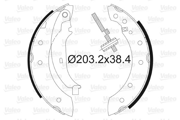 VALEO ARKA PABUÇ BALATA P106-P206-P306-SAXO-CLIO II-SYMBOL-THALIA-LGN-TWNG-LOGAN 04 SANDERO 08 7701206962 OEM: 440601749R-6001547630-4241.J1 - VALEO 562581 kodlu oto yedek parça görseli