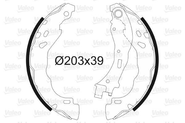 VALEO ARKA FREN BALATASI KAMPANA CORSA F 19 C-ELYSEE 12 C3 09 C4 14 301 12 208 12 DS3 15 OEM: 1607139080-1663939580-1606631180 - VALEO 564157 kodlu oto yedek parça görseli