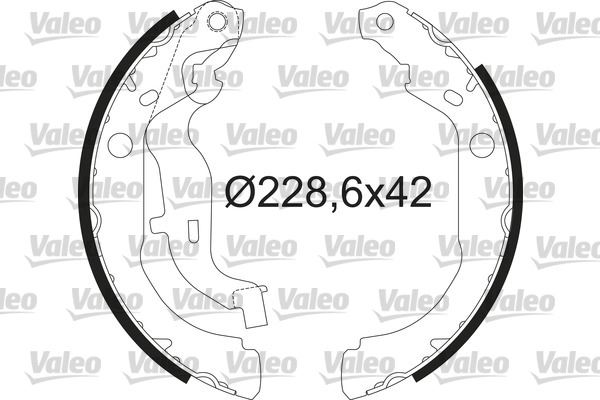 VALEO ARKA PABUÇ BALATA DACIA DUSTER 1.5 DCİ-1.6-1.6 16V 4x4 228.6x42 OEM: 440607493R-440605238R-440607862R - VALEO 564210 kodlu oto yedek parça görseli