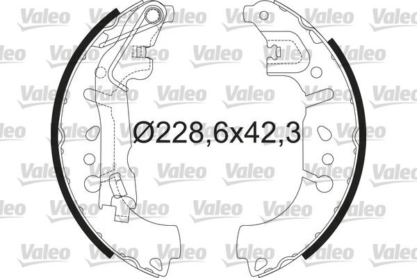 VALEO ARKA PABUÇLI FREN BALATASI FIAT EGEA 15 500 L 12 FIORINO 14 0.9 1.3D MTJ 1.4 1.6D MTJ OEM: 77367099 - VALEO 564214 kodlu oto yedek parça görseli
