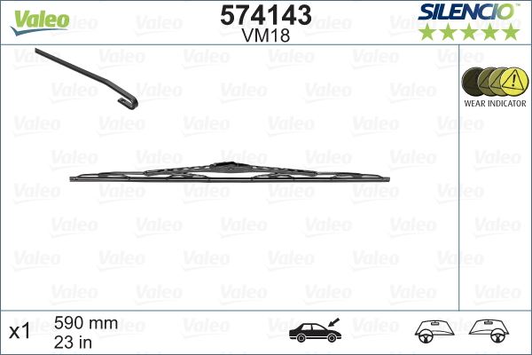 VALEO SİLECEK SILENCIO 60 CM X1 VM18 RENAULT TOYOTA VOLVO SUBARU PEJO VW OPEL BMW KIA FIAT SWF 116148 8250A246-983502K000 OEM: 8250A246-983502K000 - VALEO 574143 kodlu oto yedek parça görseli