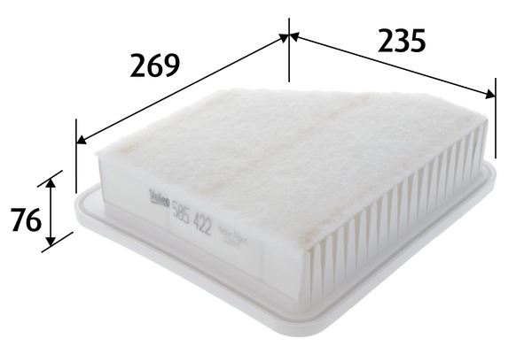 VALEO HAVA FİLTRESİ TOYOTA AURIS COROLLA 1.4L 1NDTV D-4D NDE150 NDE180 07-18 / AVENSIS 2.0L 2.2L 1AD-FTV 2AD-FTV ADT270 ADT271 08- OEM: 178010R030-1780126020 - VALEO 585422 kodlu oto yedek parça görseli