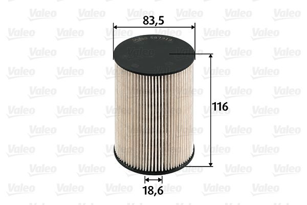 VALEO YAKIT FİLTRESİ CADDY III-GOLF V-JETTA III-OCTAVIA-TOLEDO III-LEON-ALTEA-A3 1.9TDI-2.0TDI OEM: 1K0127177B-1K0127434B - VALEO 587919 kodlu oto yedek parça görseli