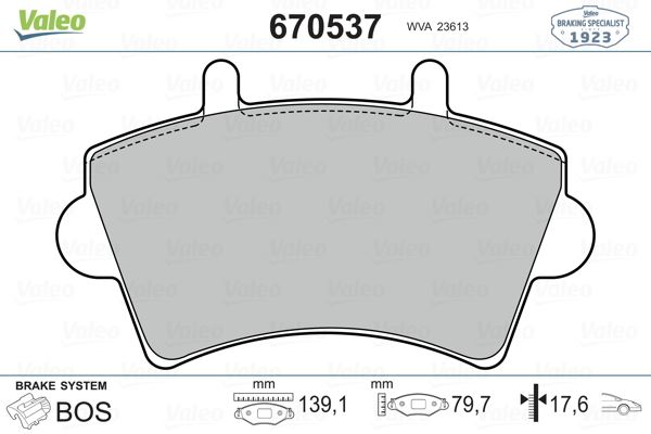 VALEO ÖN BALATA MASTER MOVANO II III 01 NISSAN INTERSTAR 02 402993 7701206727-7701207339-4106000QAD OEM: 7701206727-7701207339-4106000QAD - VALEO 670537 kodlu oto yedek parça görseli