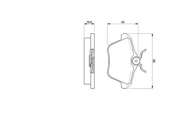 VALEO ARKA FREN BALATASI ALFA ROMEO 156 97 05 166 98 07 164 93 98 LANCIA KAPPA 95 01 OEM: 77362257-71712910-9945775 - VALEO 670581 kodlu oto yedek parça görseli