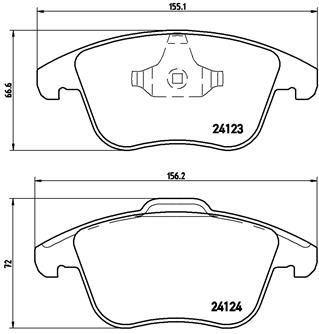 VALEO ON FREN BALATASI EVOQUE 12-18 FREELANDER 2 06-14 / MONDEO IV 07 / S MAX GALAXY 07 VOLVO S60 II 1.5 T3 15 18 S80 II 2.0 08 12 V60 I 11 15 V70 III 09 15 XC70 II 09 12 OEM: ME6G9J2K021AB-30793941-LR027309 - VALEO 670879 kodlu oto yedek parça görseli