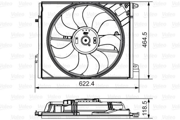 VALEO FAN MOTORU DAVLUMBAZLI RENAULT MEGANE IV 16> TALISMAN 16> 1.3TCe 1.5dCİ OEM: 214814354R-214819674R - VALEO 696882 kodlu oto yedek parça görseli