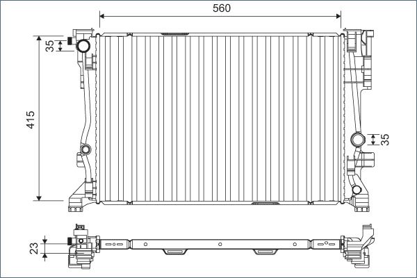 VALEO MOTOR SU RADYATORU MERCEDES W176 W246 C117 X117 X156 OEM: A2465001303 - VALEO 701158 kodlu oto yedek parça görseli