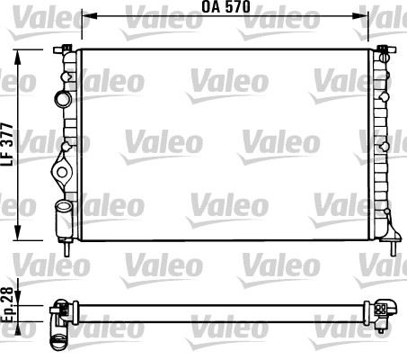 VALEO RADYATÖR RENAULT MEGANE OEM: 7700838135 - VALEO 731379 kodlu oto yedek parça görseli