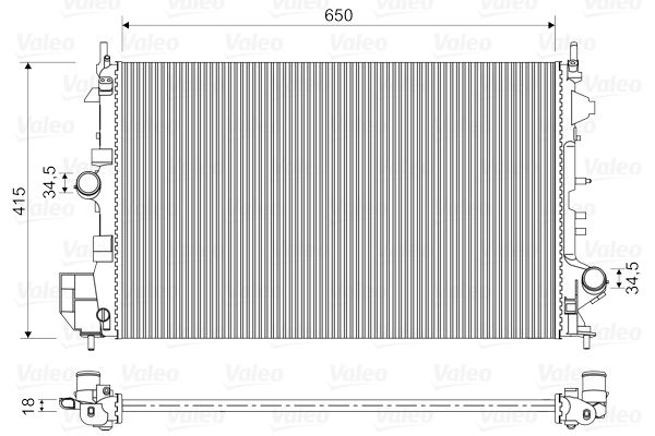 VALEO MOTOR SU RADYATÖRÜ OPEL VECTRA C 02 08 1.6 Z16XEP 1300283-1321713-13217130-95524870 OEM: 1300283-1321713-13217130-95524870 - VALEO 734982 kodlu oto yedek parça görseli