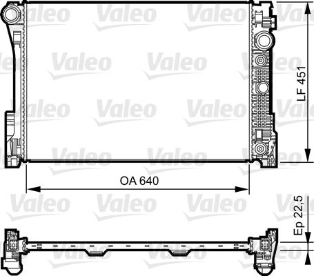 VALEO MOTOR SU RADYATORU MERCEDES W204 S204 C204 W212 S212 C207 A207 X204 R172 OEM: A2045002203 - VALEO 735285 kodlu oto yedek parça görseli