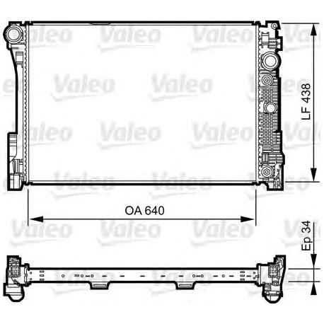 VALEO MOTOR SU RADYATORU MERCEDES W204 S204 C204 C218 X218 W212 S212 C207 A207 X204 OEM: A2045003603 - VALEO 735292 kodlu oto yedek parça görseli